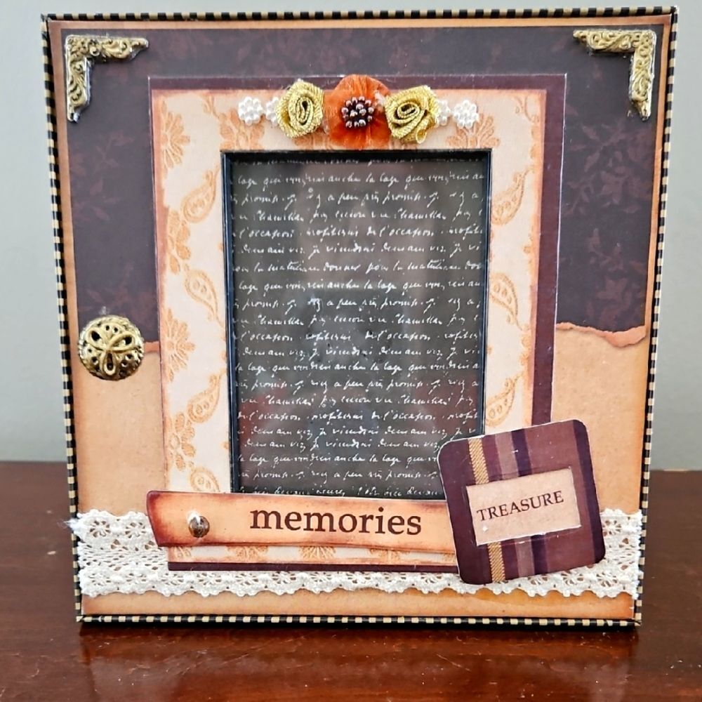 Decorative Memories Photo Frame with Floral Accents